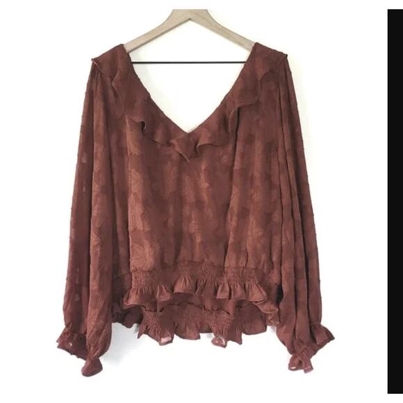 NEW Anthropologie Textured Floral Blouse - Small - Picture 2 of 5